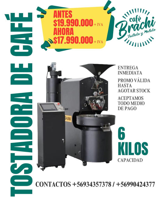 Tostadora de Café Profesional – 6 Kilos de Capacidad